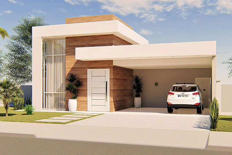 Residência contemporânea projetada para construção
